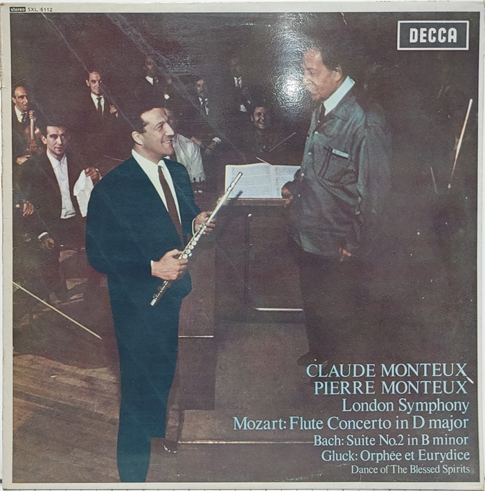 Mozart : Flute Concerto in D / Bach : Suite No.2 in B minor Gluck Claude Monteux Pierre Monteux